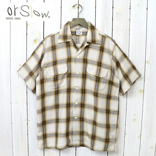 오어슬로우 반팔 옴브레 체크 셔츠 빈티지 01-8081-154 01-8081-161
