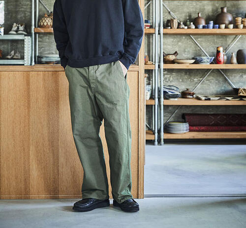 오어슬로우 와이드핏 프렌치 워크 팬츠 바지 빈티지 03-5011