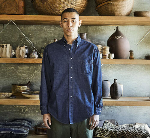 오어슬로우 셔츠 STANDARD BUTTON DOWN SHIRT ONE WASH 01-8112-81