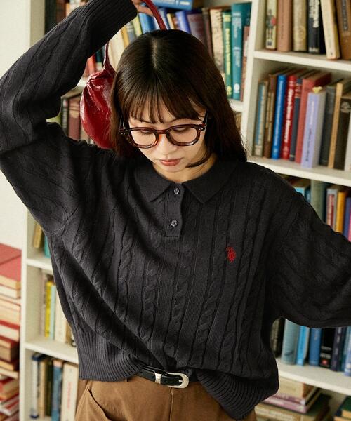 U.S. POLO ASSN X PUBLUX 프릭스스토어 여성 폴로 니트 3232291600004 25AW