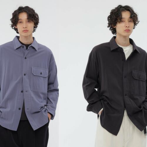 마가렛호웰 남성 셔츠 GARMENT DYE PLATED ORGANIC COTTON SHIRT 25AW