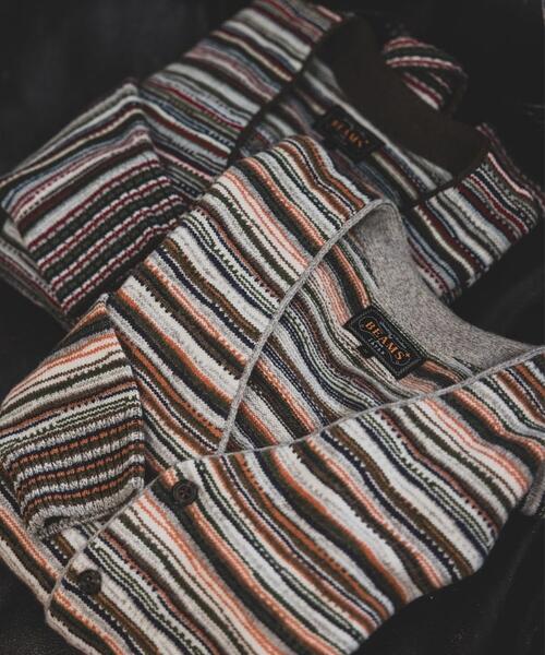 빔즈 플러스 울 스트라이프 니트 가디건 25AW 38-15-0249-156