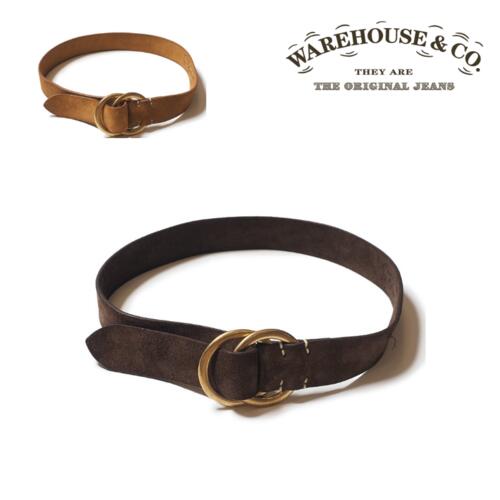 웨어하우스 6044 스웨이드 W 링 벨트 허리띠