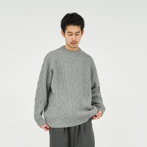 프레쉬서비스 니트 SHETLAND WOOL SOLOTEX TECH FISHERMAN SWEATER 25AW