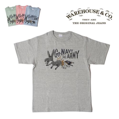 웨어하우스 4096 GO NAVY 반팔 티 셔츠