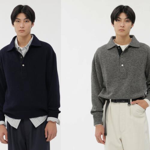 마가렛호웰 남성 니트 WOOL COTTON RIB TOP 25AW