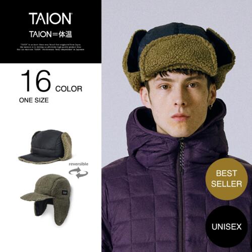 타이온 마운틴 리버시블 다운 × 보어 웜 캡 패딩 모자 TAION-R220MT