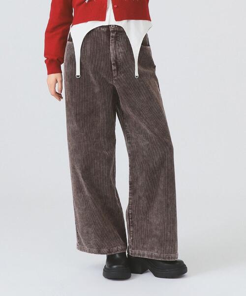 레이 빔즈 코듀로이 5포켓 와이드 팬츠 여성 바지 25AW 61-23-1302-370