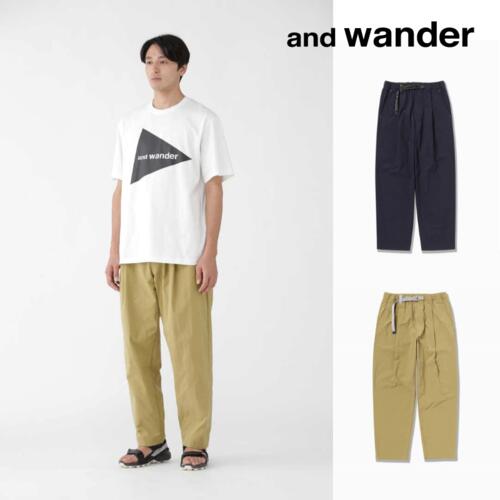 앤드원더 팬츠 바지 nylon chino tuck tapered pants