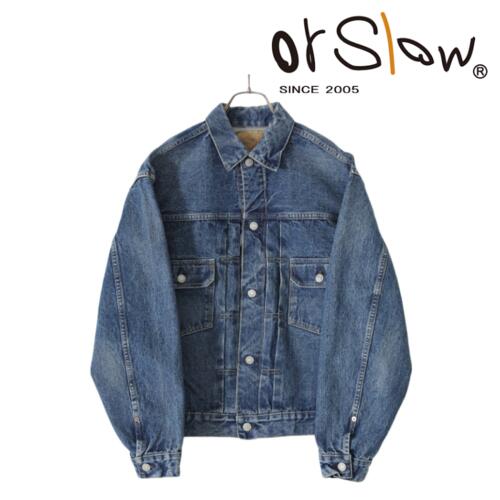 오어슬로우 50년대 데님 재킷 2 YEAR WASH 청 점퍼 01-6002-84