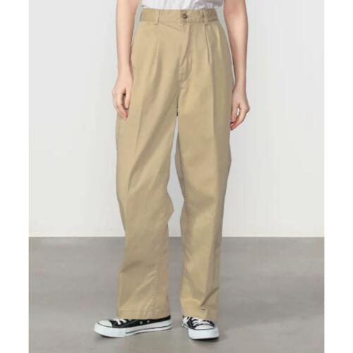 오어슬로우 투턱 와이드 팬츠 남성 여성 테이퍼드 바지 카키 03-5021-40