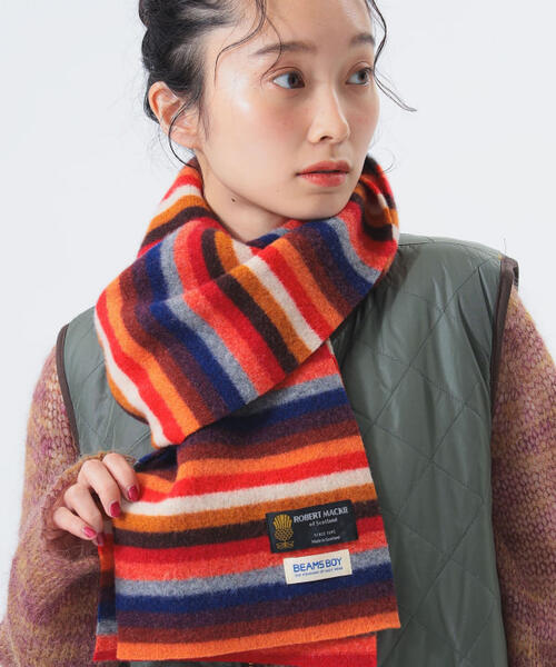 빔즈 보이 X 로버트 맥키 스트라이프 목도리 울 머플러 25AW 13-45-0130-432
