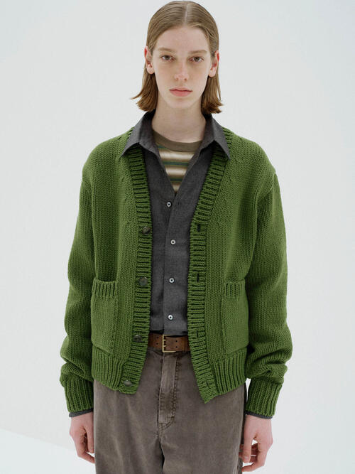 오라리 남성 가디건 WOOL CASHMERE FELTED KNIT CARDIGAN 25AW