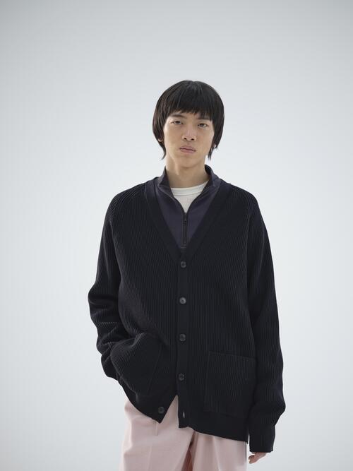 오라리 남성 가디건 SUPER FINE WOOL RIB KNIT CARDIGAN 24AW