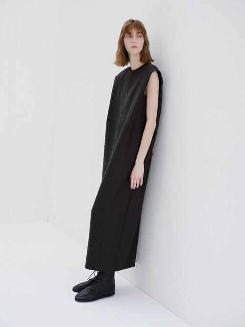 오라리 원피스 LIGHT MELTON SLEEVELESS DRESS 25AW
