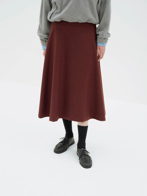 오라리 치마 스커트 LIGHT MELTON SKIRT 25AW