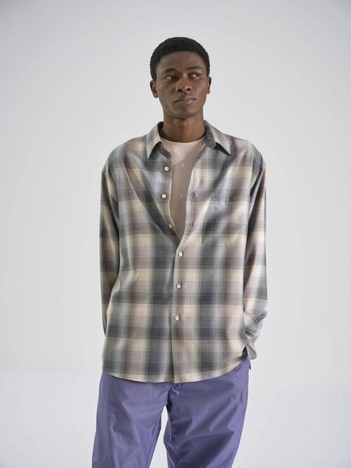 오라리 남성 셔츠 SUPER LIGHT WOOL CHECK SHIRT 24AW