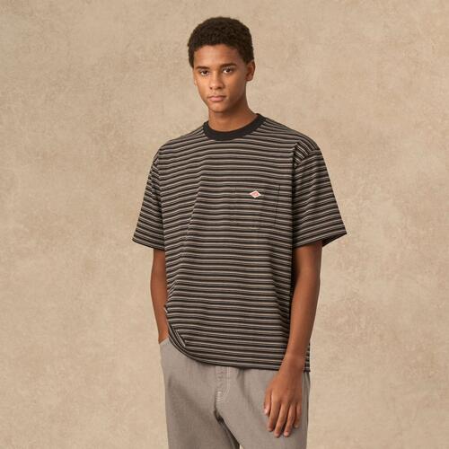 단톤 남성 스트라이프 반팔 포켓 티 셔츠 25SS DT-C0198 TCB-ST