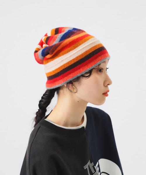 빔즈 보이 X 로버트맥키 멀티 보더 스트라이프 니트 비니 울 25AW 13-41-0299-432