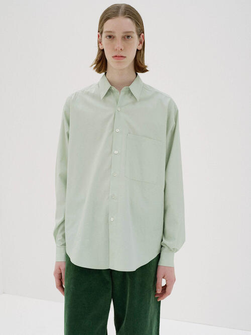 오라리 남성 셔츠 WASHED FINX TWILL BIG SHIRT 25AW