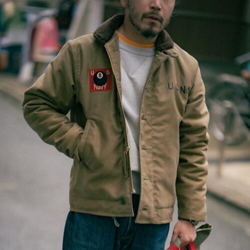 리얼맥코이 N-1 데크 재킷 카키 밀리터리 알파카 MJ25110