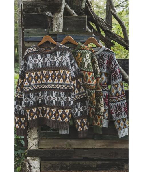 빔즈 플러스 페어 아일 패턴 3G 울 니트 38-15-0235-156 25AW