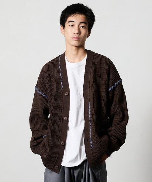 프릭스스토어 핸드스티치 니트 가디건 25AW 1235248900100