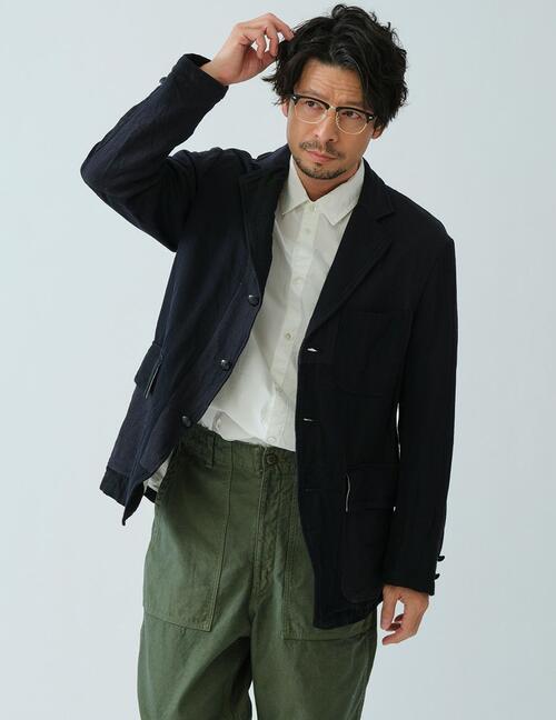 사쥬드크레 SAGE DE CRET 멀티 패브릭 패치워크 테일러드 울 재킷 25AW 31503324