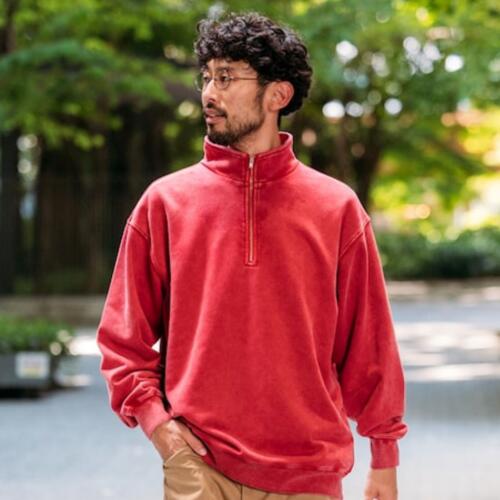 프릭스스토어 13oz 피그먼트 하프 지퍼 스웨트 티 맨투맨 25AW 1023248903134