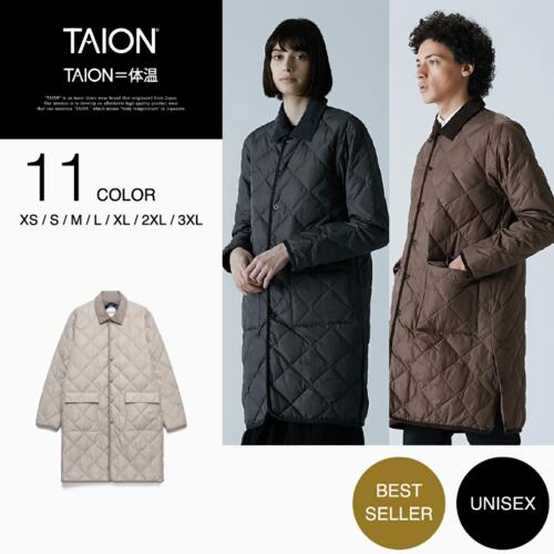 타이온 시티 파이핑 컬러 롱 다운 코트 패딩 재킷 TAION-109CI-LONG