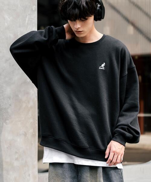 캉골 X RockyMonroe 로고 자수 스웨트 티 기모 맨투맨 25AW MT0137