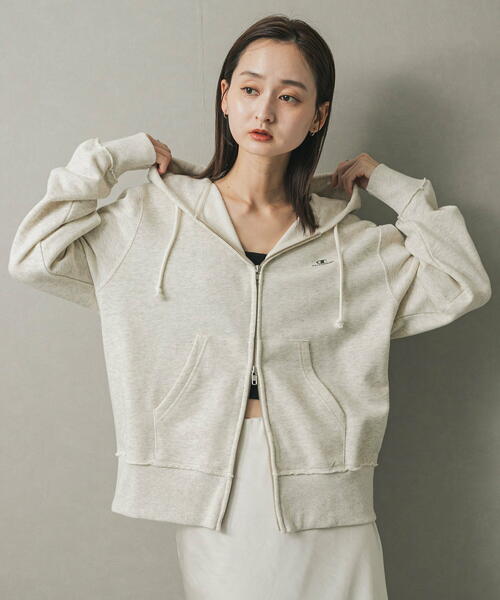 챔피온 X SENSE OF PLACE 여성 집업 스웨트 후드 점퍼 25AW CWSC118