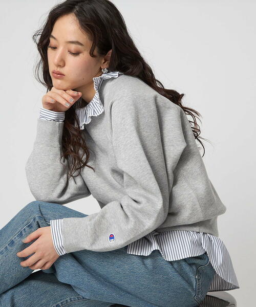 챔피온 X 그린라벨릴렉싱 여성 스웨트 티 기모 맨투맨 25AW 36124000003