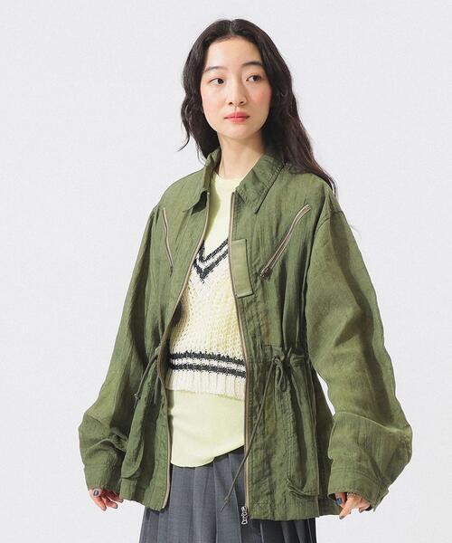 빔즈 보이 나일론 밀리터리 블루종 여성 재킷 26SS 13-18-0747-120